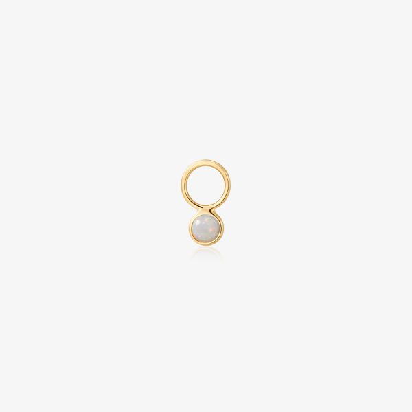 Bezel Opal Earring Charm