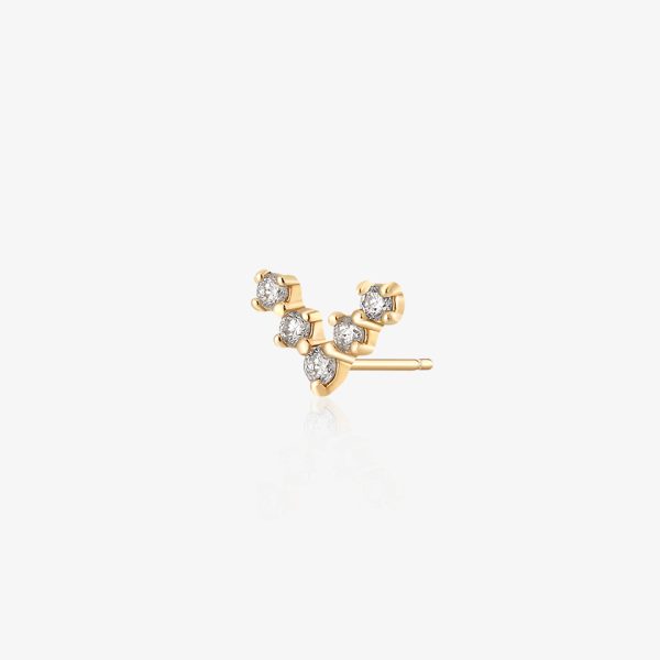 HOPE | Lab Grown Diamond Wishbone Stud Single Earring