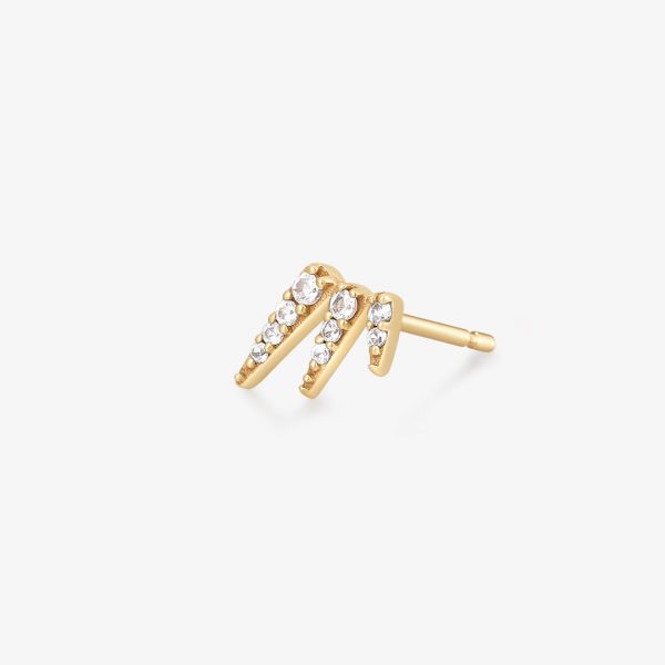 CHANDRA | White Sapphire Single Stud