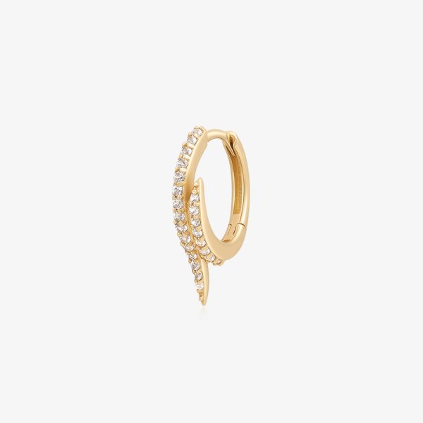 GIANNA | White Sapphire Swirl Huggie Hoop