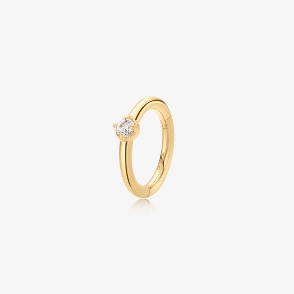 MARLEY | White Sapphire Clicker Hoop