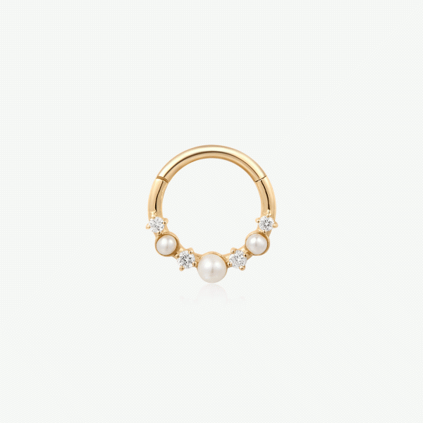 ADDY | Pearl and Lab Grown Diamond Clicker Earring