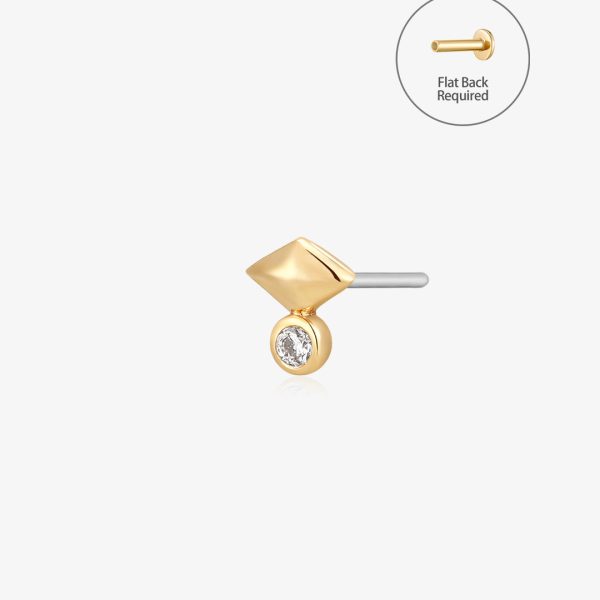 GIZA | Pyramid Diamond Threadless Flatback Earring