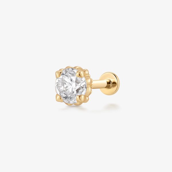 REMY | Lab Grown Diamond Accented Threaded Flatback