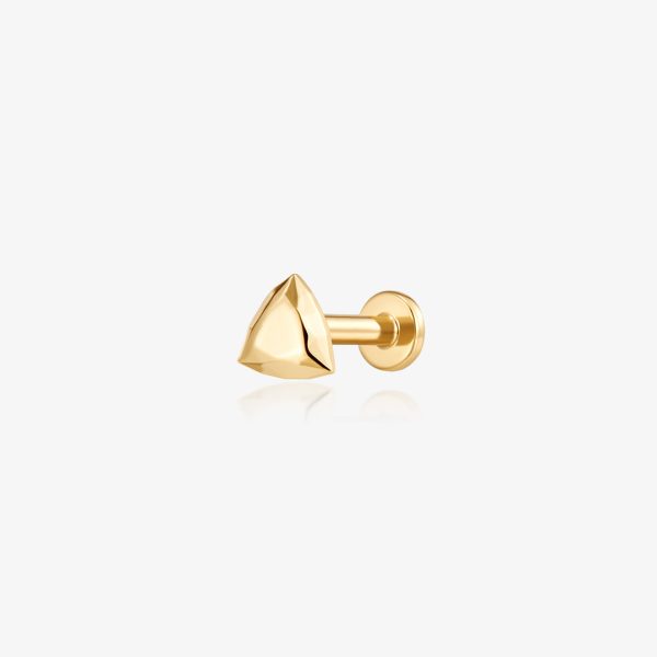 Faceted Triangle Flatback Stud