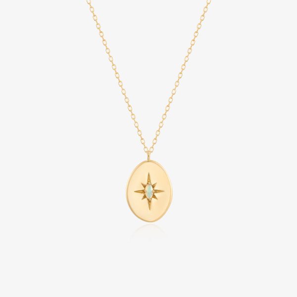 ELARA | Opal Disc Necklace