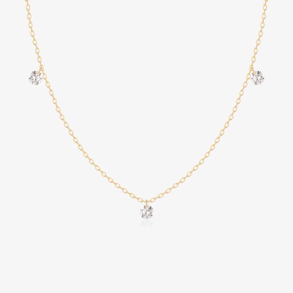 POISE | Triple Floating Diamond Necklace