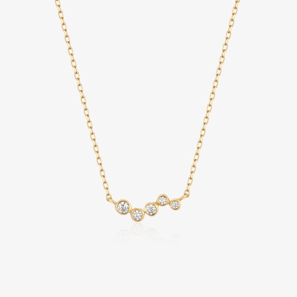 FRANCES | Natural Diamond Wave Necklace
