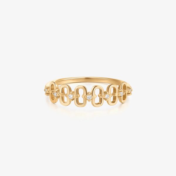 ANASTASIA | Diamond Paper Clip Stackable Ring