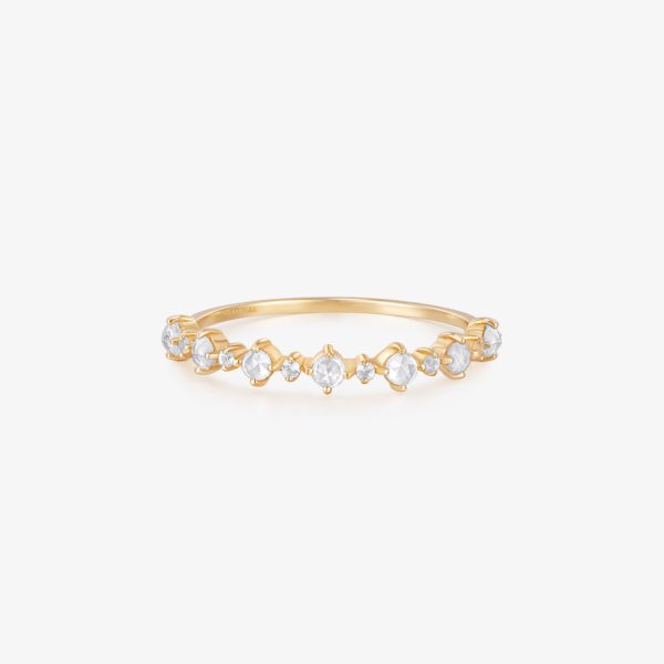 MARGARET | Rose Cut White Sapphire Band Ring