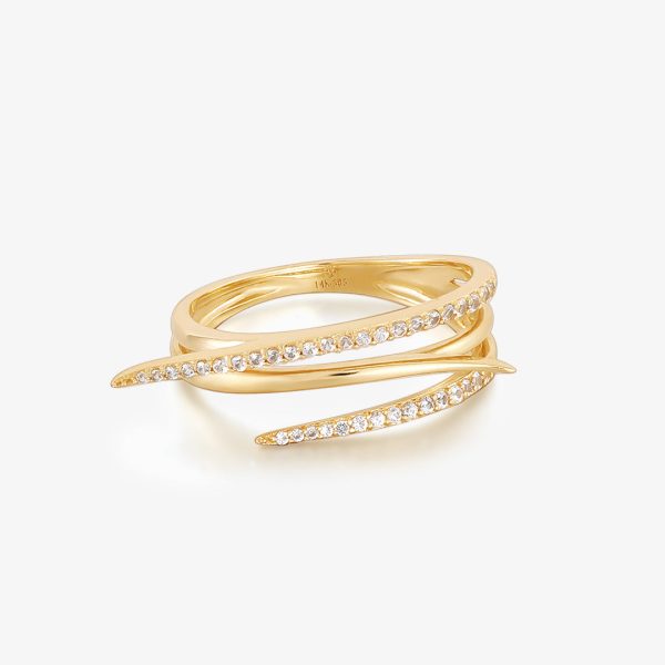 CRIMSON | White Sapphire Twisted Swirl Ring