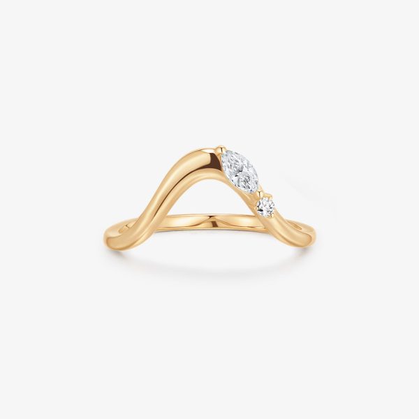 Curved Lab Grown Diamond Figure Ring
