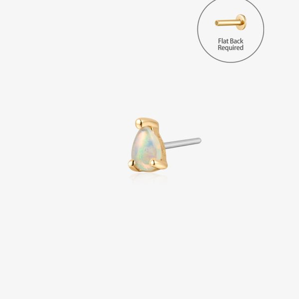 TRISTA | Opal Solitaire Threadless Flatback Earring