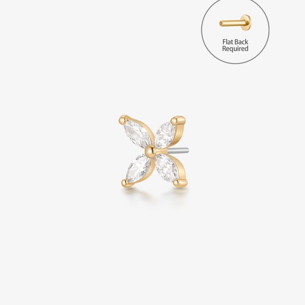 CALLISTA | Marquise Pointed Star Threadless Flatback Earring