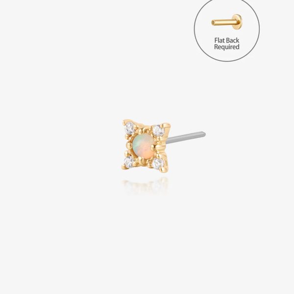 Opal & Diamond Beaded Threadless End